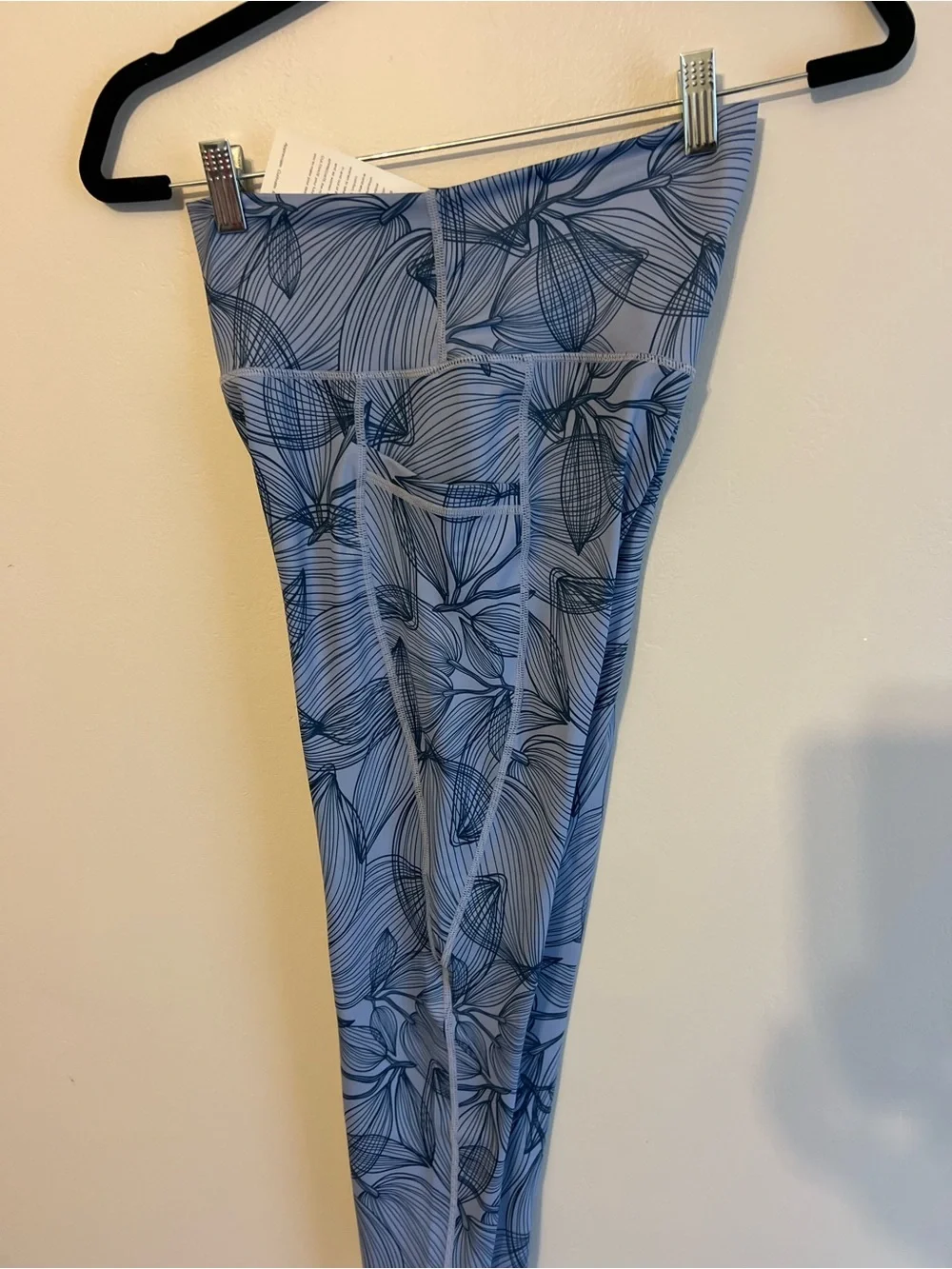 BuffBunny Limitless Legging Citrus Blue Floral-Leaf Print Leggings